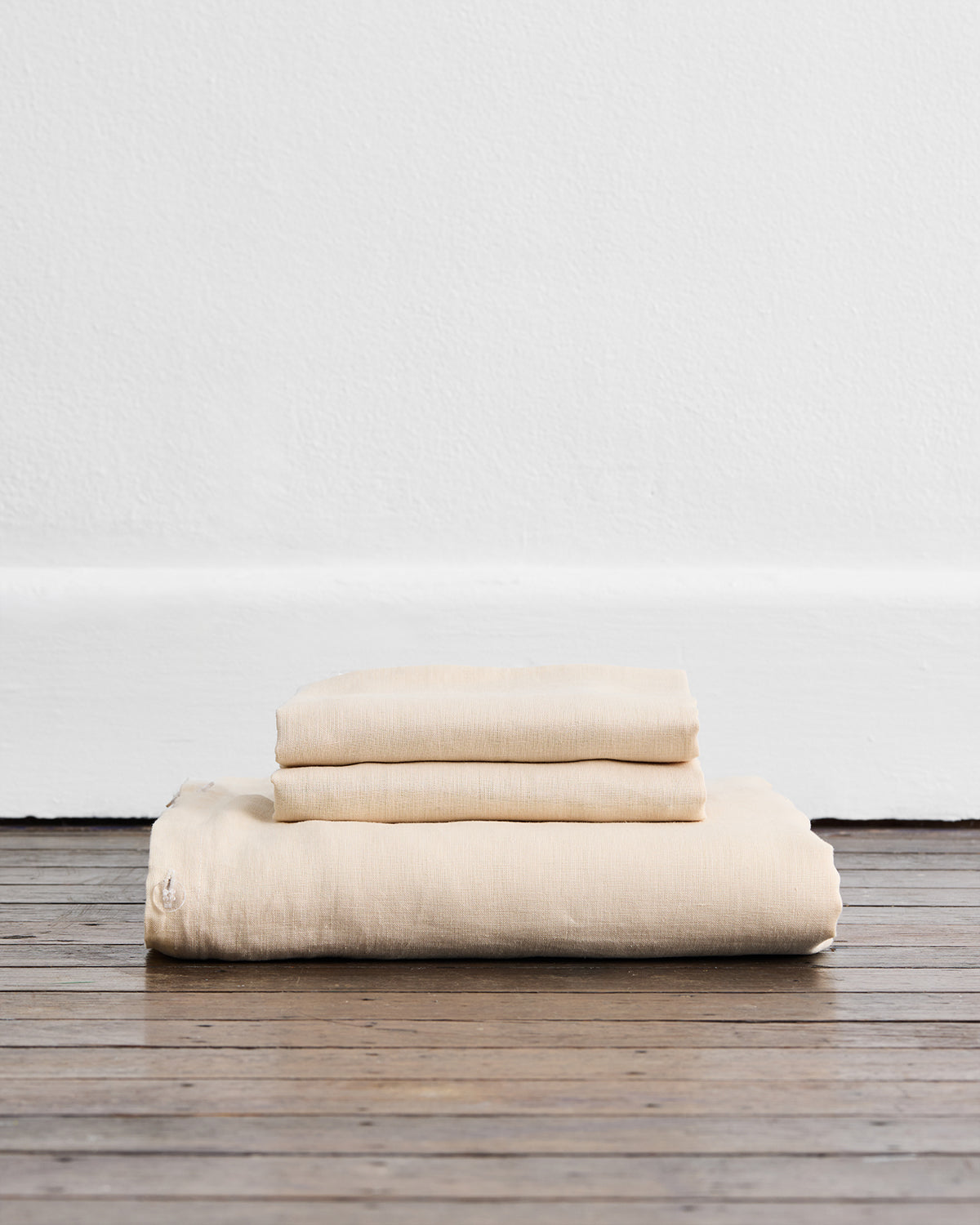 Crème 100% French Flax Linen Duvet Cover Set