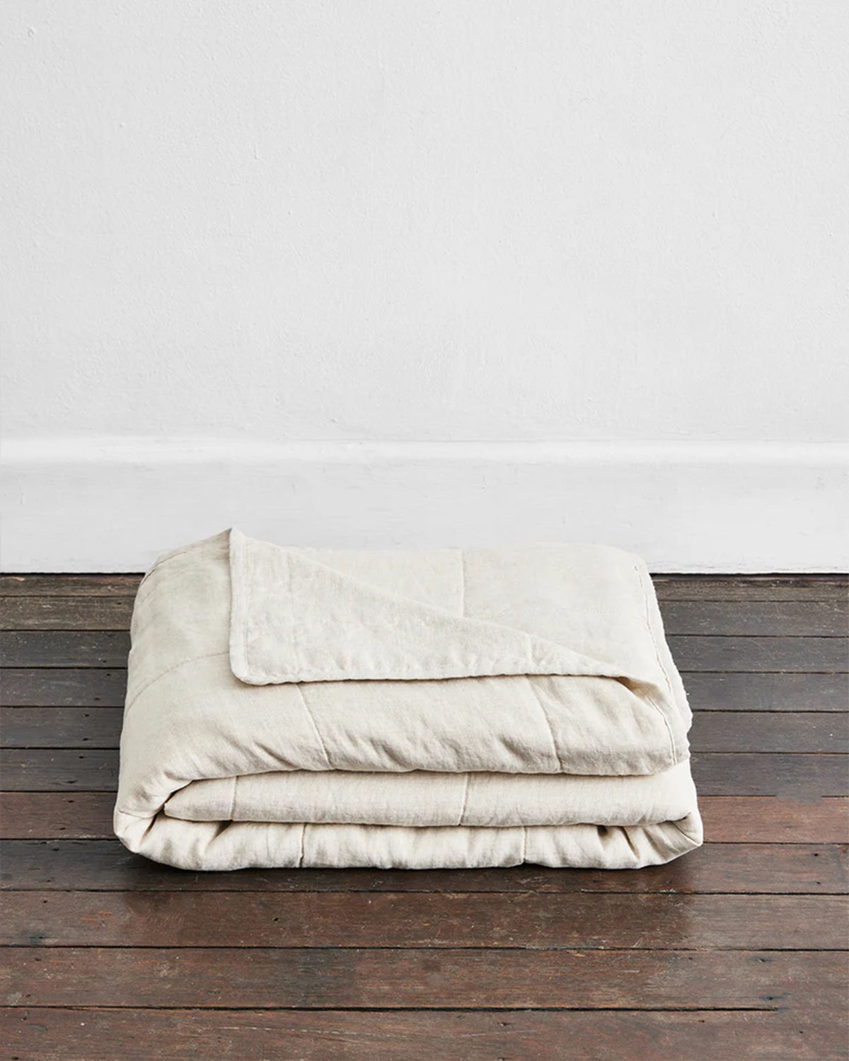 Oatmeal & Crème 100% French Flax Linen Quilt Bedding Bundle - Image 2