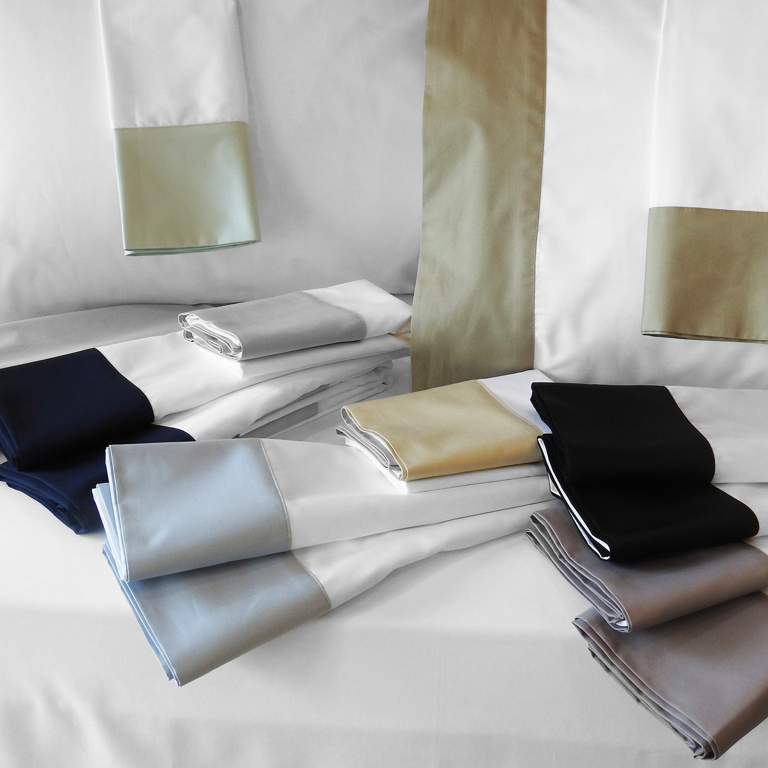 Cuff Pillowcase Set (Pair) - Luxury 608 Cotton USA