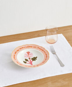 Bitossi Home Deep Soup Plate Botanica in Pink