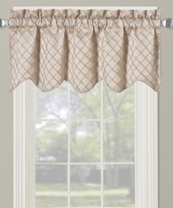 Diamond Pintuck Lined Window Valance 52Wx17L (Single)