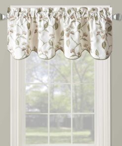 Doris Lined Embroidered Valance 52Wx17L (Single)