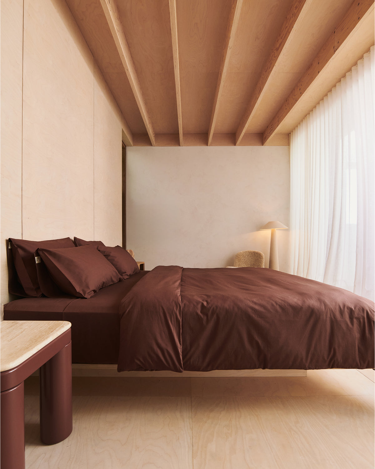 Espresso Organic Cotton Percale Duvet Cover - Image 5