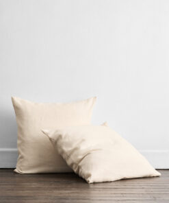 Crème 100% French Flax Linen European Pillowcases (Set of Two)