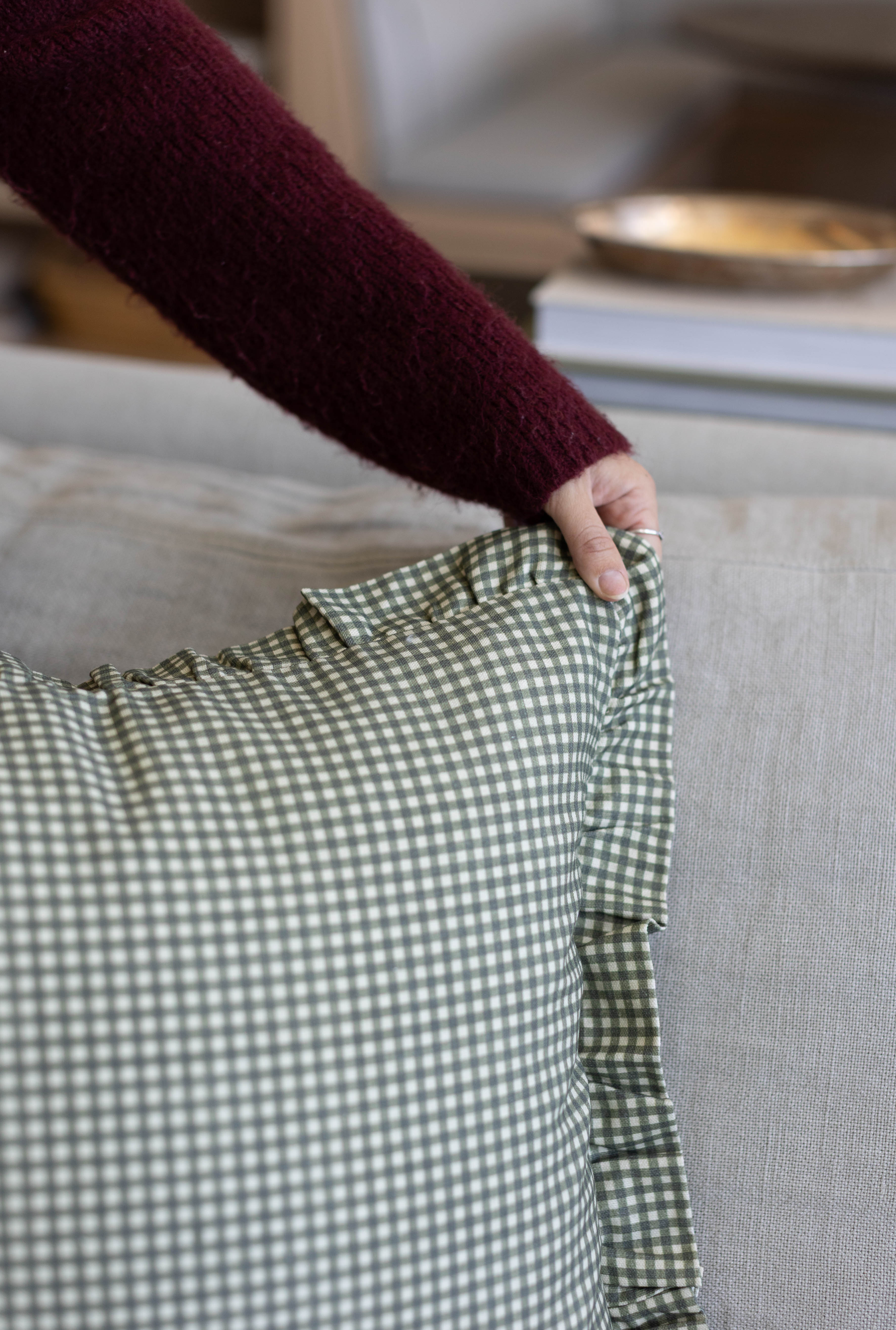 Green Mini Gingham Ruffle 18 | 22 | 26 - Image 9