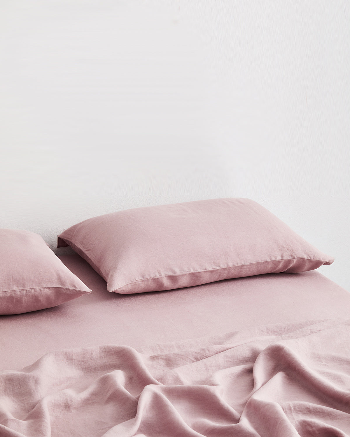 Lavender 100% French Flax Linen Fitted Sheet Set - Image 3