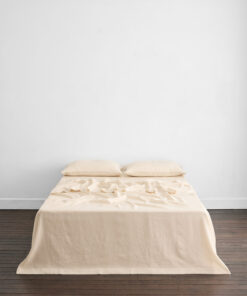 Crème 100% French Flax Linen Flat Sheet