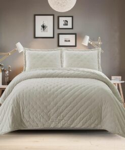 Velvet Coverlet/Quilt Set - Fluffy
