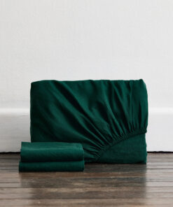 Forest 100% French Flax Linen Fitted Sheet Set