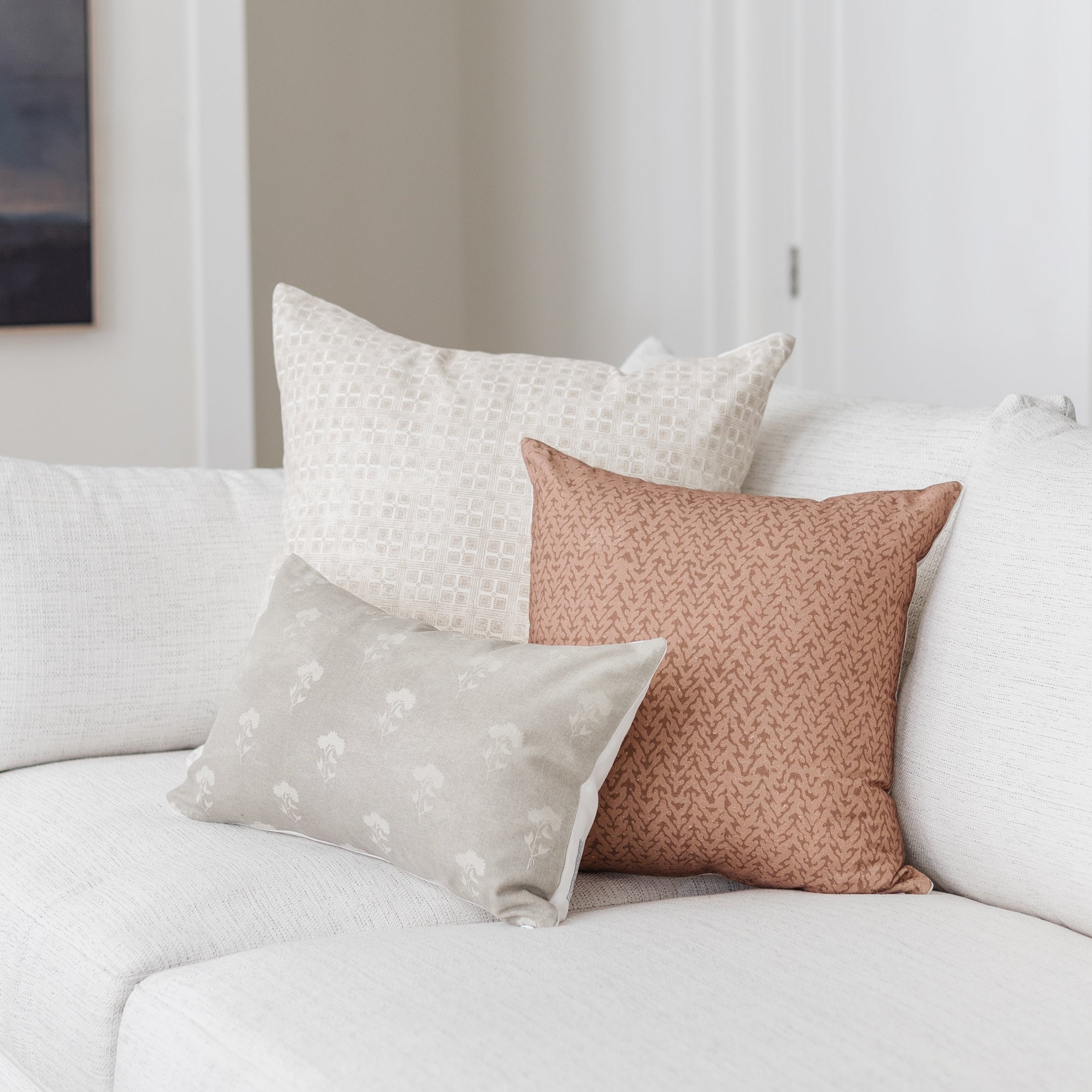 Fleur - Gray Floral Lumbar - 12x20 | 12x40 - Image 4