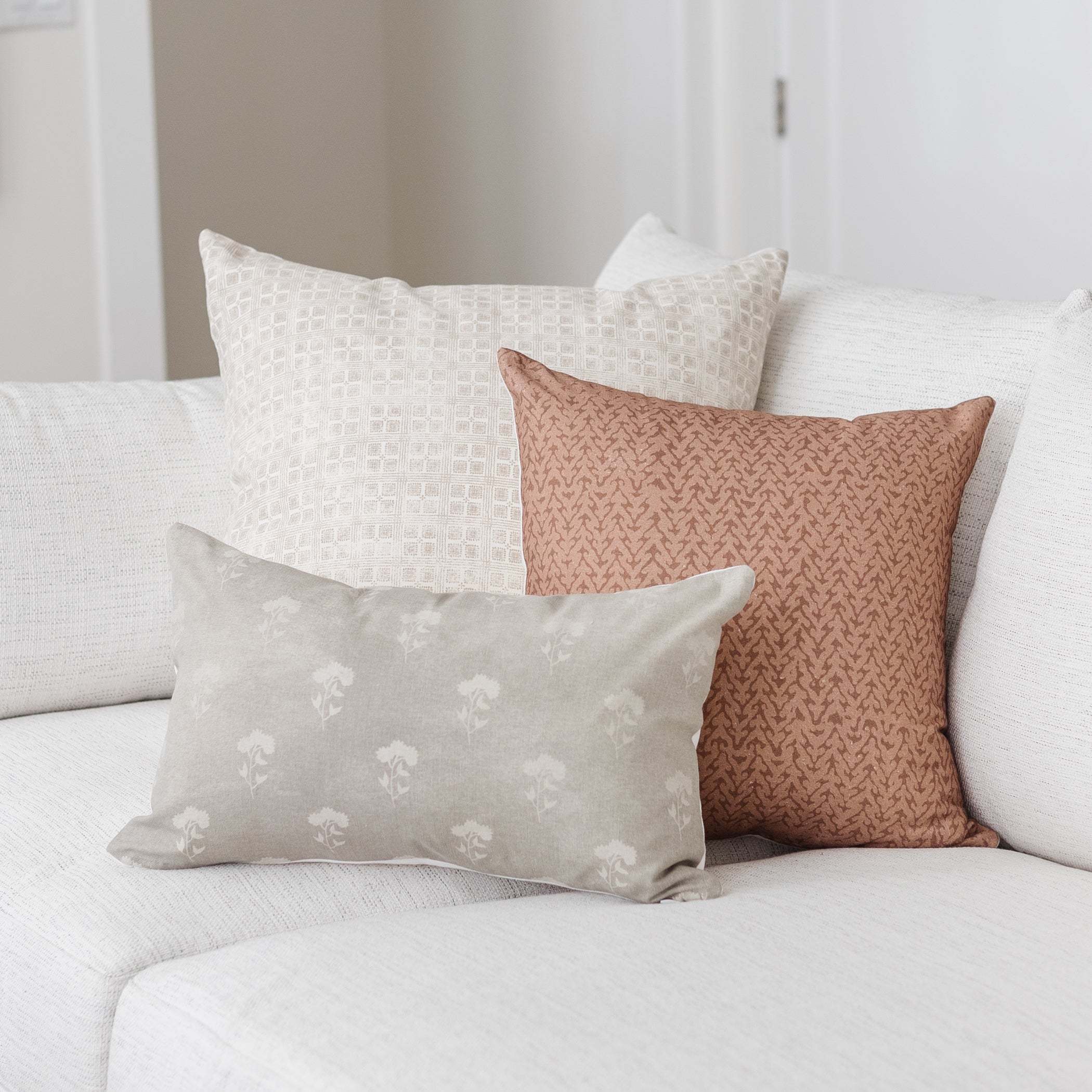 Fleur - Gray Floral Lumbar - 12x20 | 12x40 - Image 3