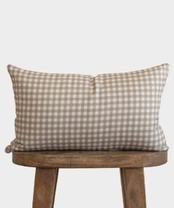 Tan Gingham - Lumbar - 12x20 | 12x40