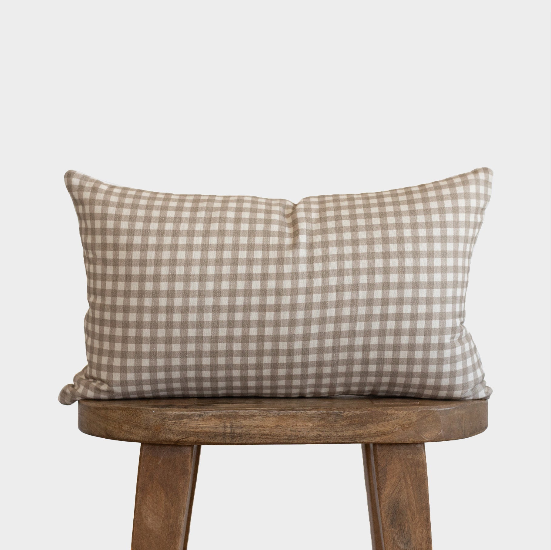 Tan Gingham - Lumbar - 12x20 | 12x40
