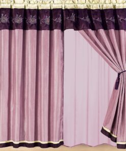 Grand Park Swirl 5 Piece Curtain Panel Set 84Wx84L