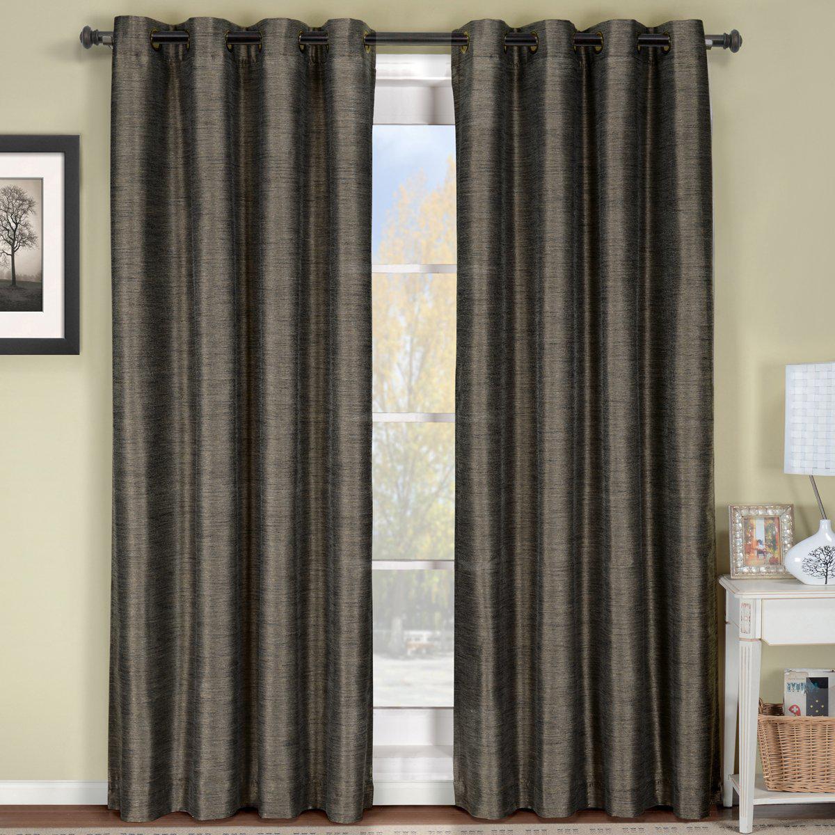 Geneva Lined Energy Saving Black-Out Grommet Curtain Panel Single - Image 9