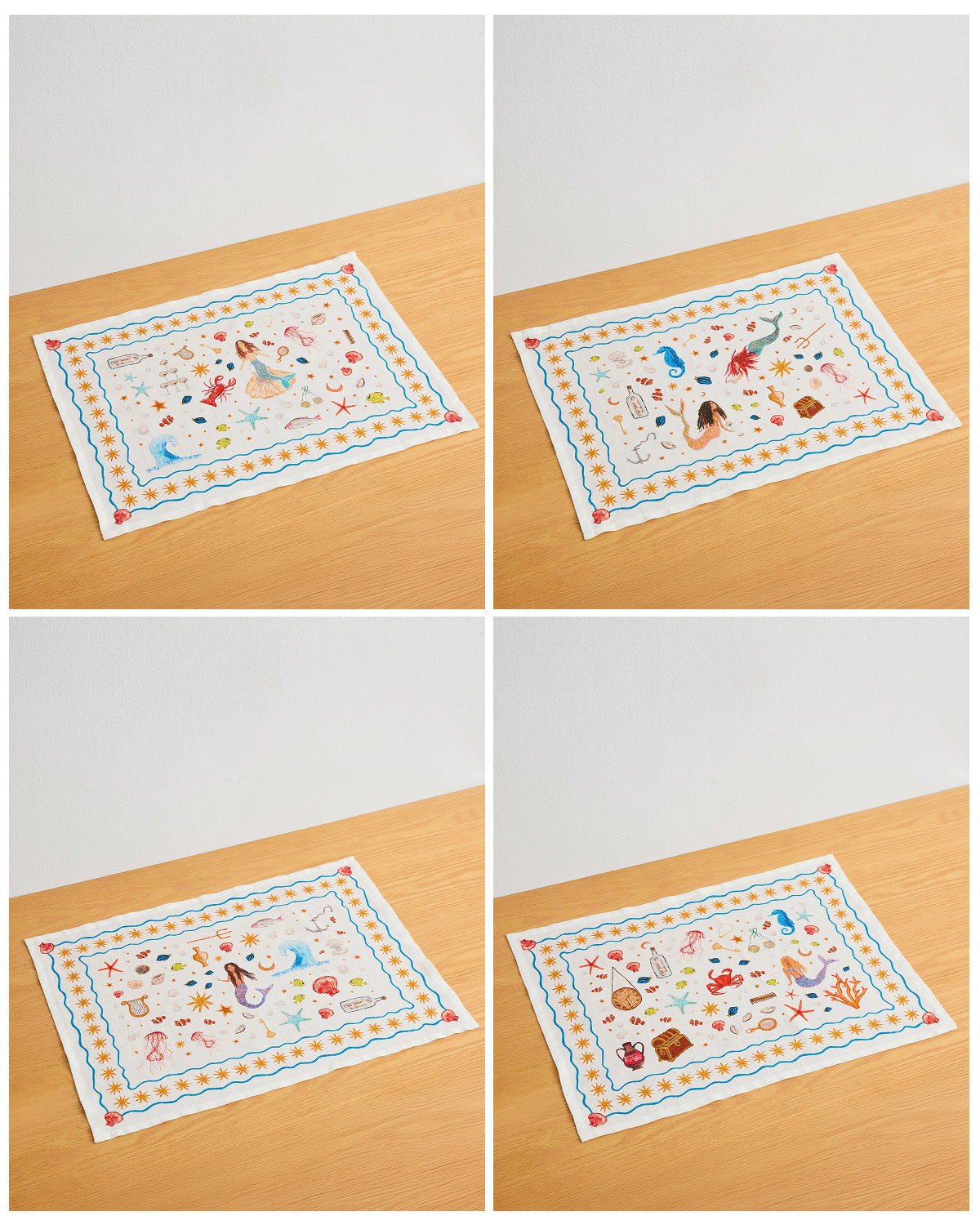 La Sirène 100% French Flax Linen Placemats (Set of Four) - Image 5