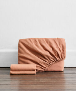 Hazelnut 100% French Flax Linen Fitted Sheet Set