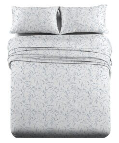 Heavyweight Printed Flannel Sheets 170GSM - Floral Vine