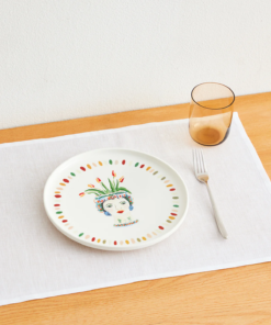 Idda Studios x Bed Threads 'Testa Di Moro' Ceramic Dinner Plate