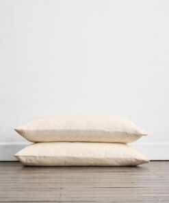 Crème 100% French Flax Linen King Pillowcases (Set of Two)