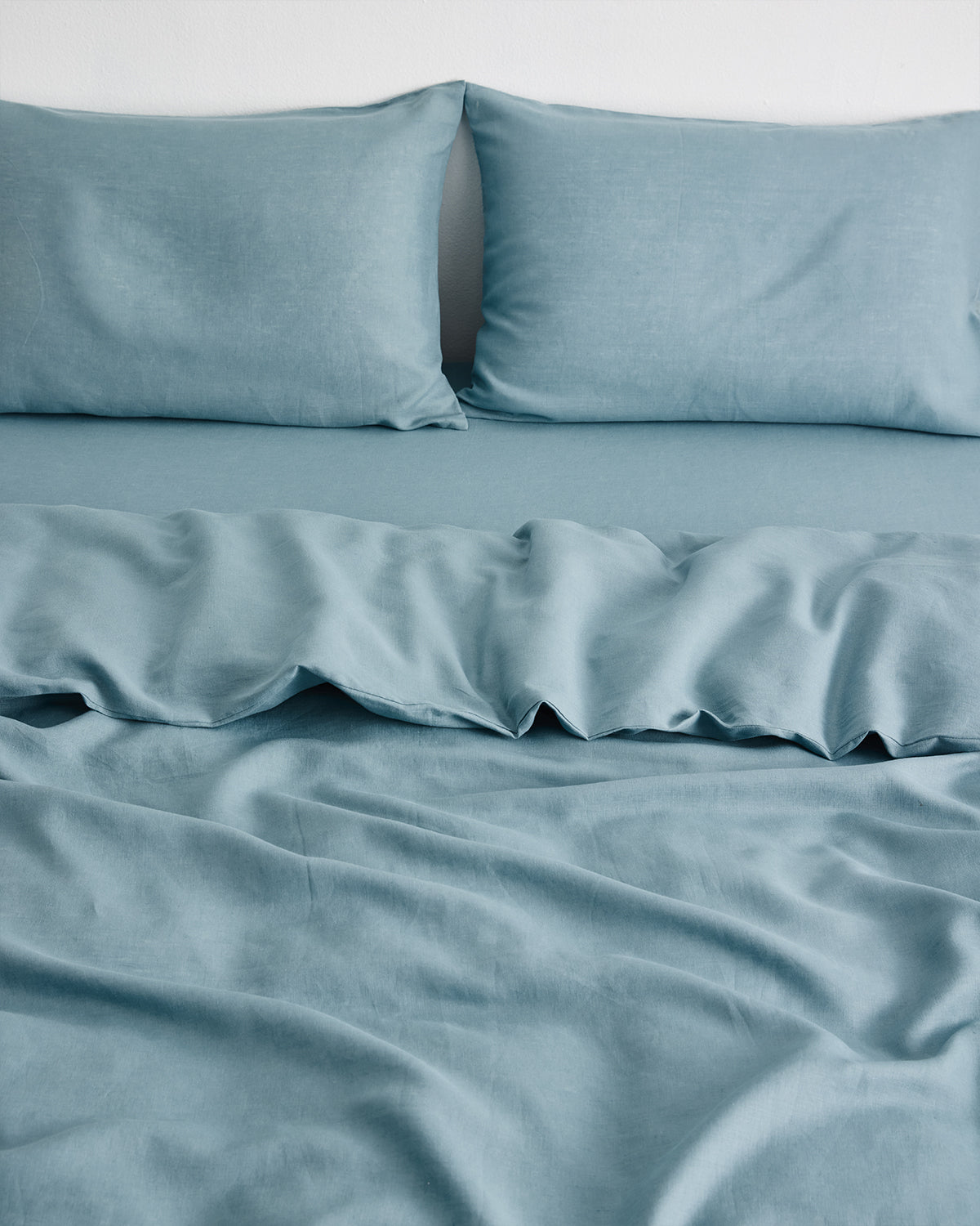 Lagoon 100% French Flax Linen Duvet Cover - Image 3