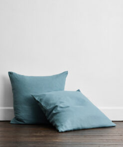 Lagoon 100% French Flax Linen European Pillowcases (Set of Two)