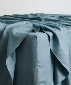 Lagoon 100% French Flax Linen Fitted Sheet