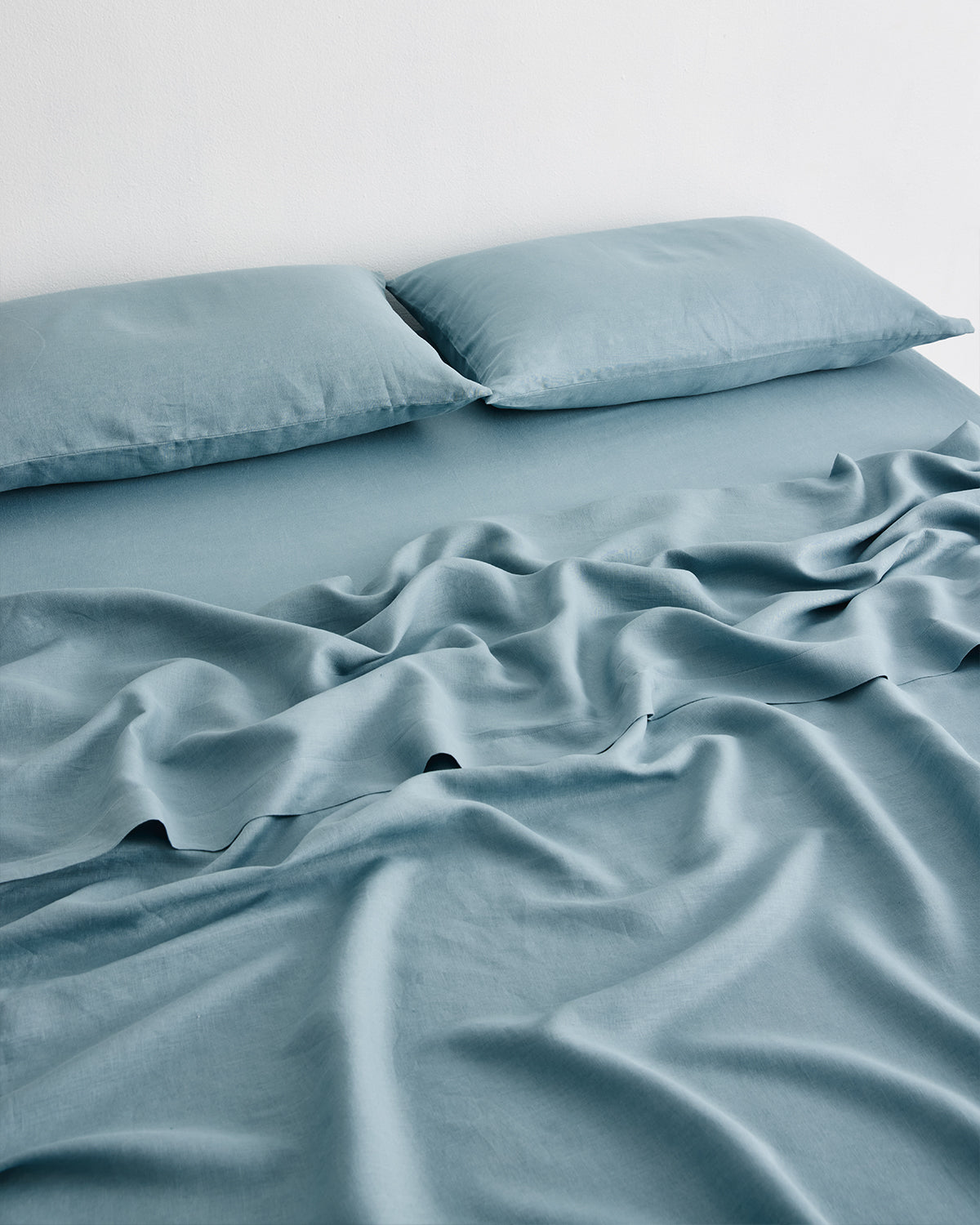 Lagoon 100% French Flax Linen Flat Sheet - Image 2