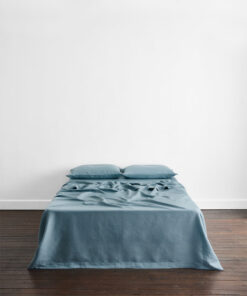 Lagoon 100% French Flax Linen Flat Sheet