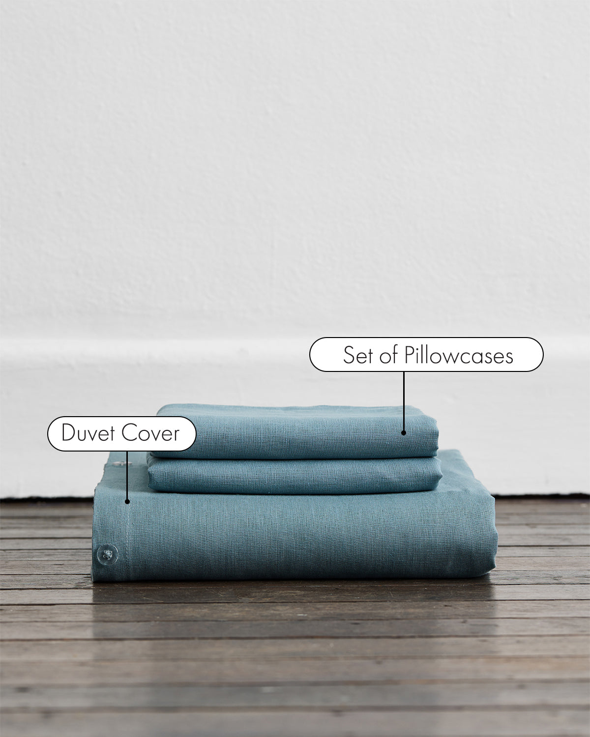 Lagoon 100% French Flax Linen Duvet Cover Set - Image 2