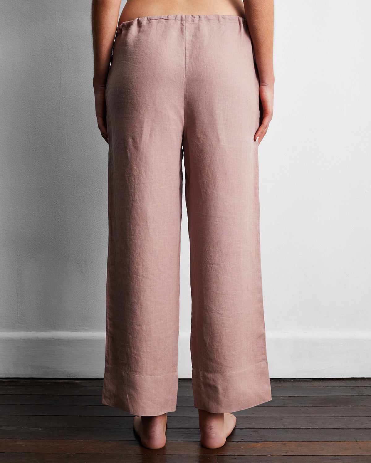 Lavender 100% French Flax Linen Pants - Image 3