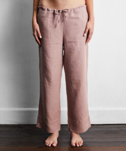 Lavender 100% French Flax Linen Pants