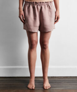 Lavender 100% French Flax Linen Shorts