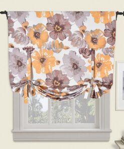 Leahanna Tie Up Window Curtain Shade ( 46 W X 63 L ) Rod Pocket Room Darkening