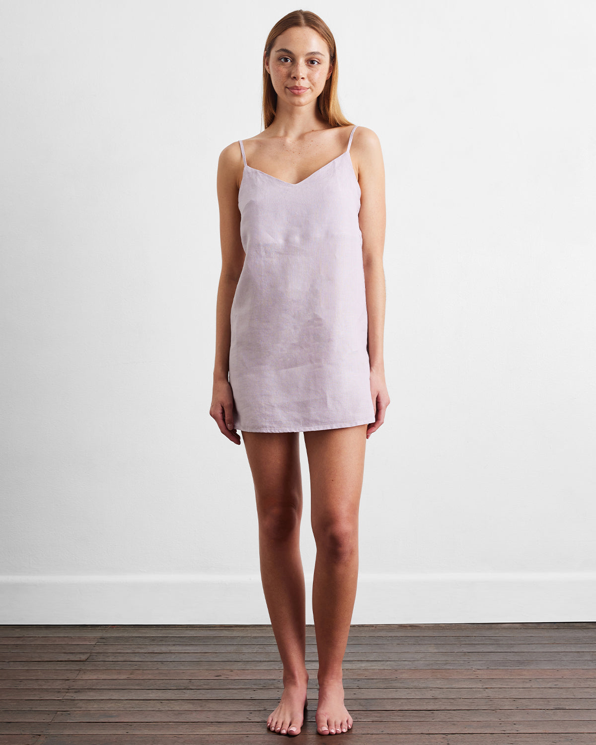 Lilac 100% French Flax Linen Slip - Image 2