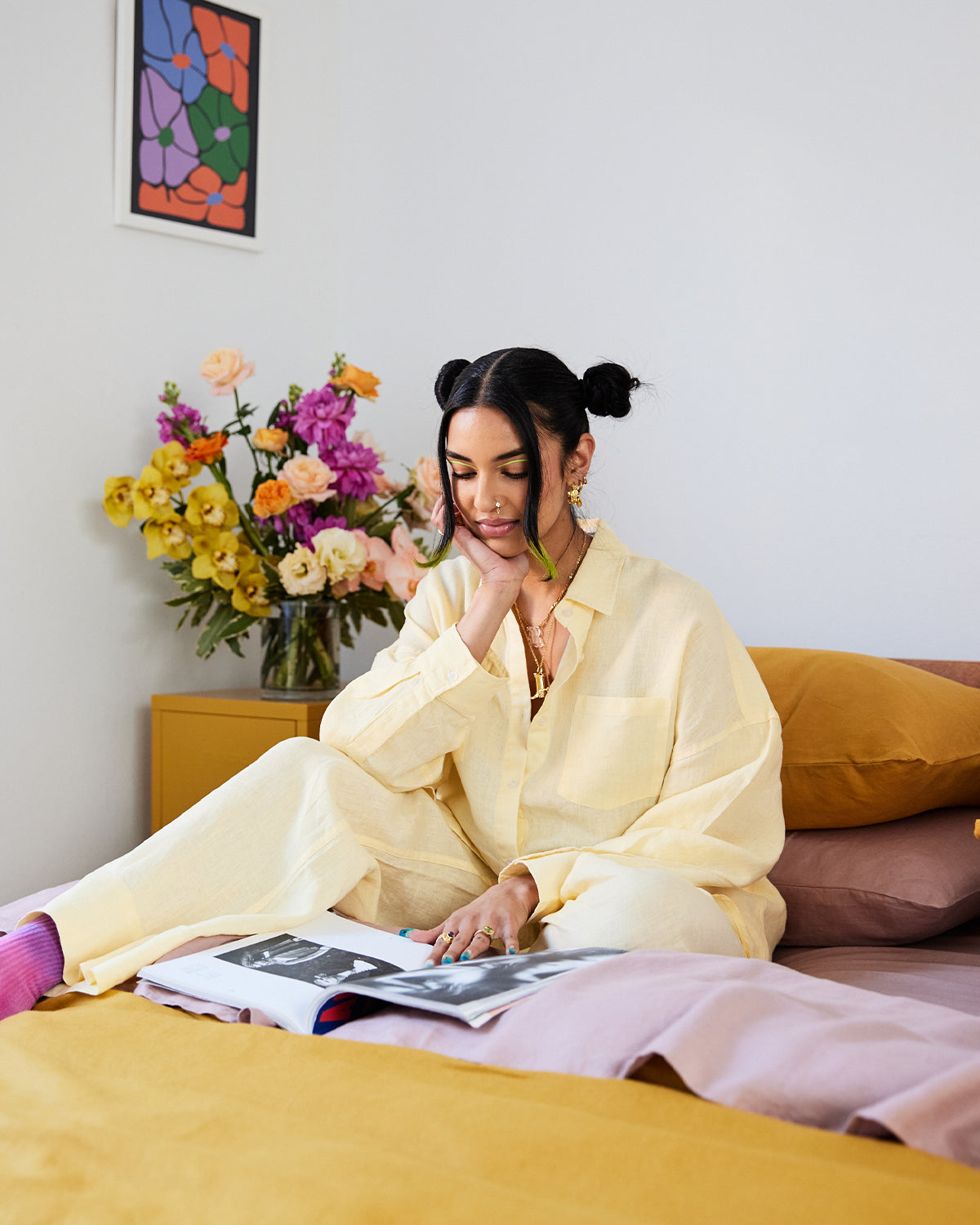 Limoncello 100% French Flax Linen Long Sleeve Shirt - Image 4