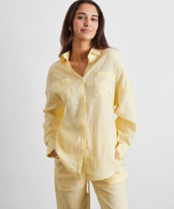 Limoncello 100% French Flax Linen Long Sleeve Shirt