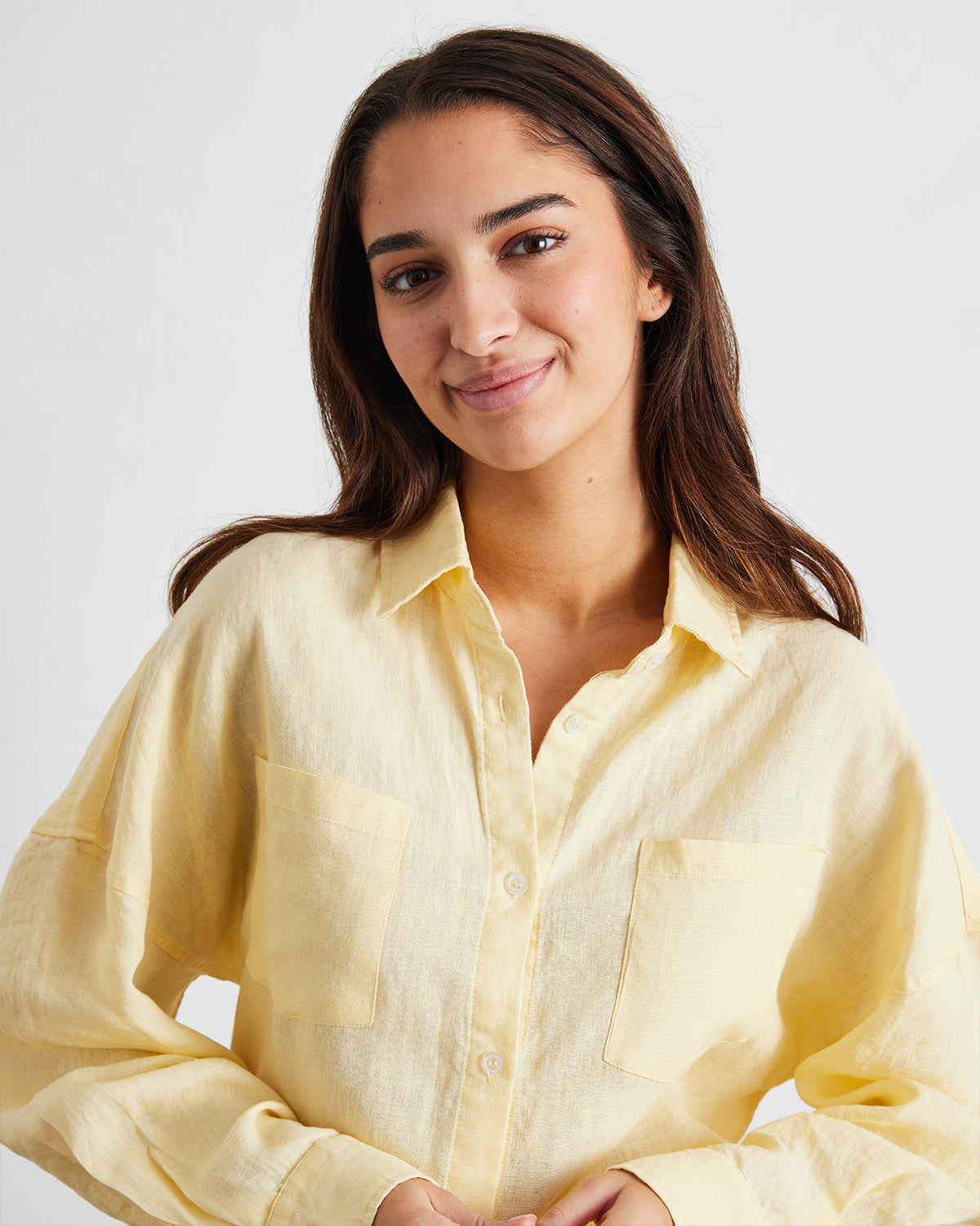 Limoncello 100% French Flax Linen Long Sleeve Shirt - Image 3