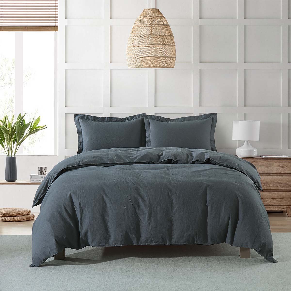 Pre-washed Belgian Flax Linen Cotton Duvet Cover Set - Image 10