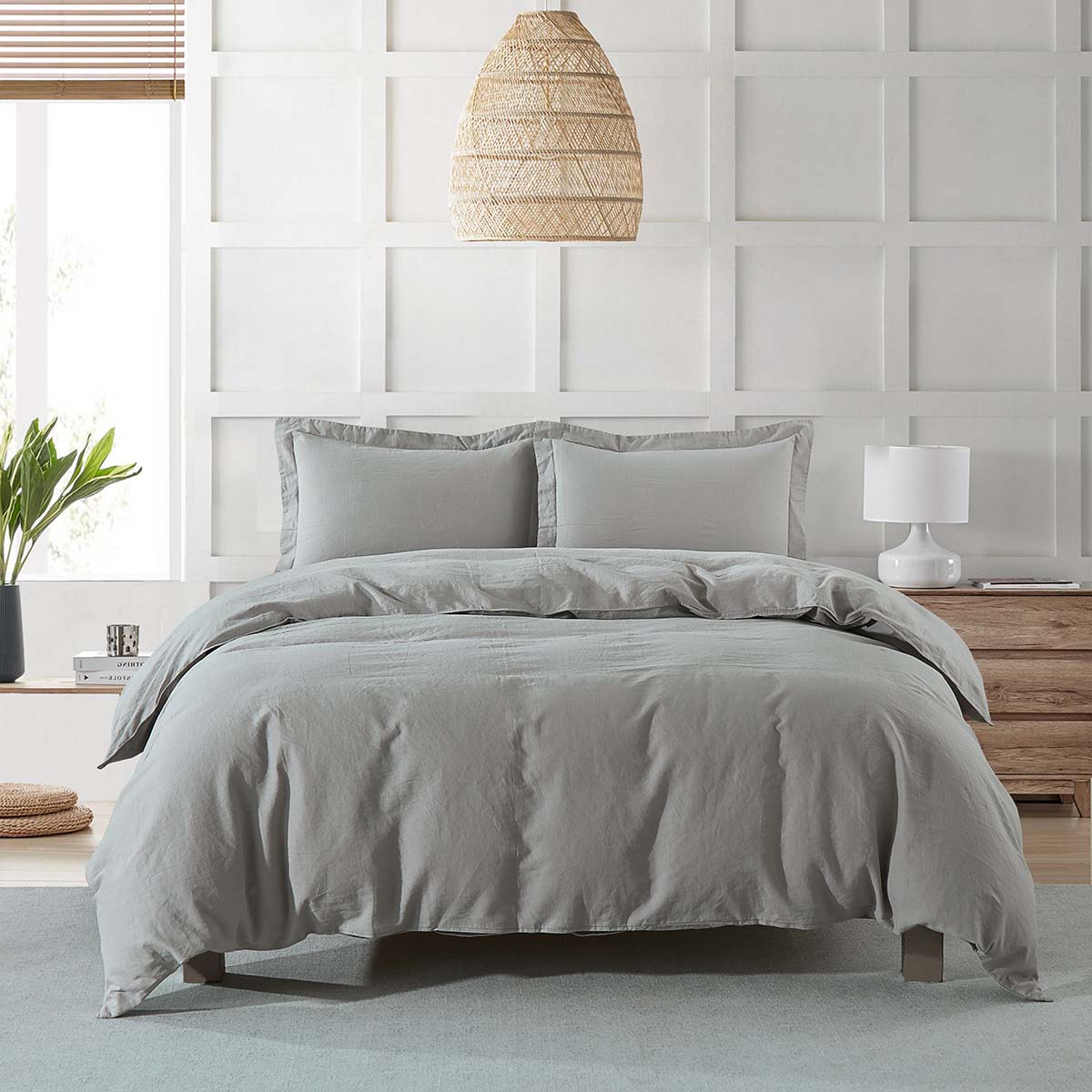 Pre-washed Belgian Flax Linen Cotton Duvet Cover Set - Image 9