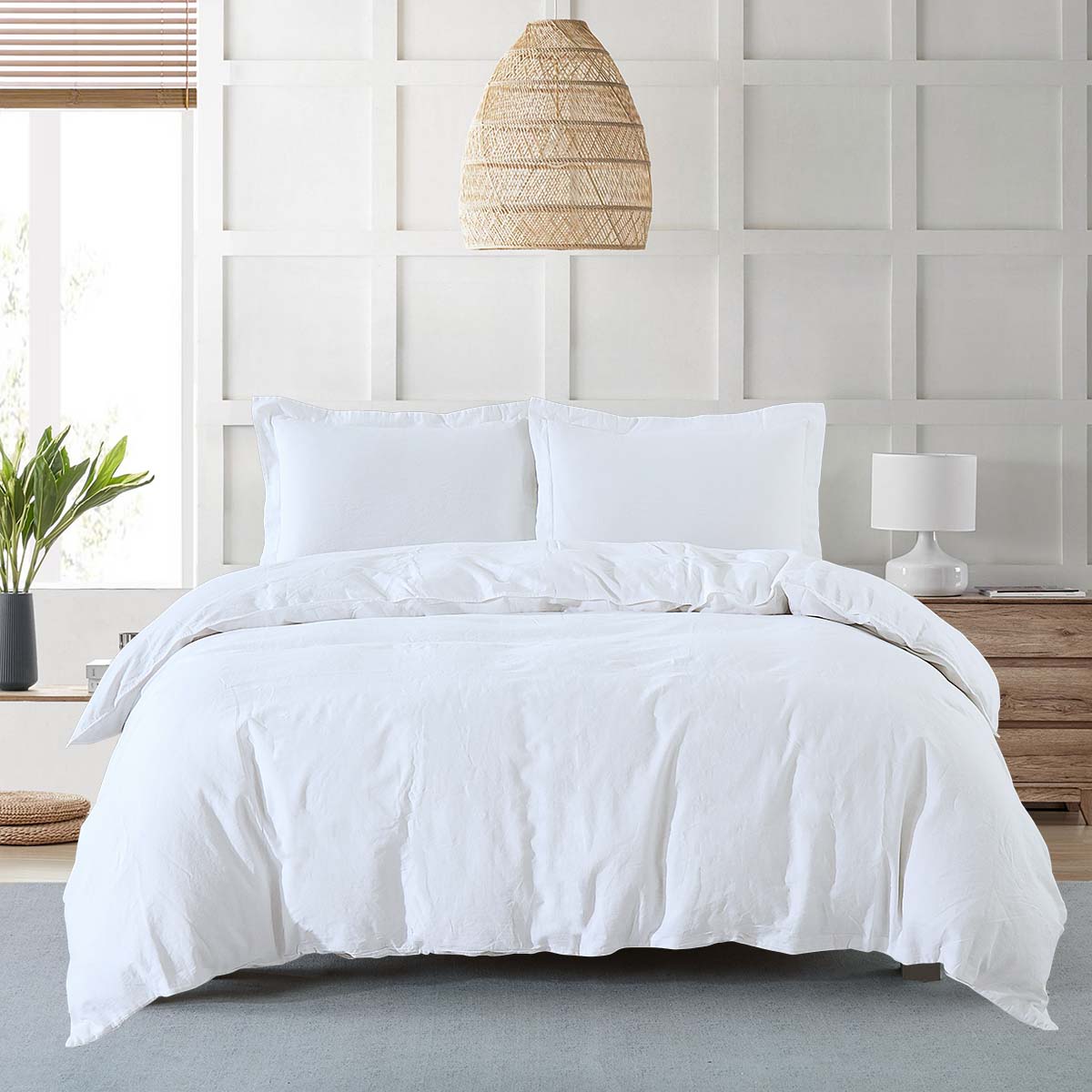 Pre-washed Belgian Flax Linen Cotton Duvet Cover Set - Image 7