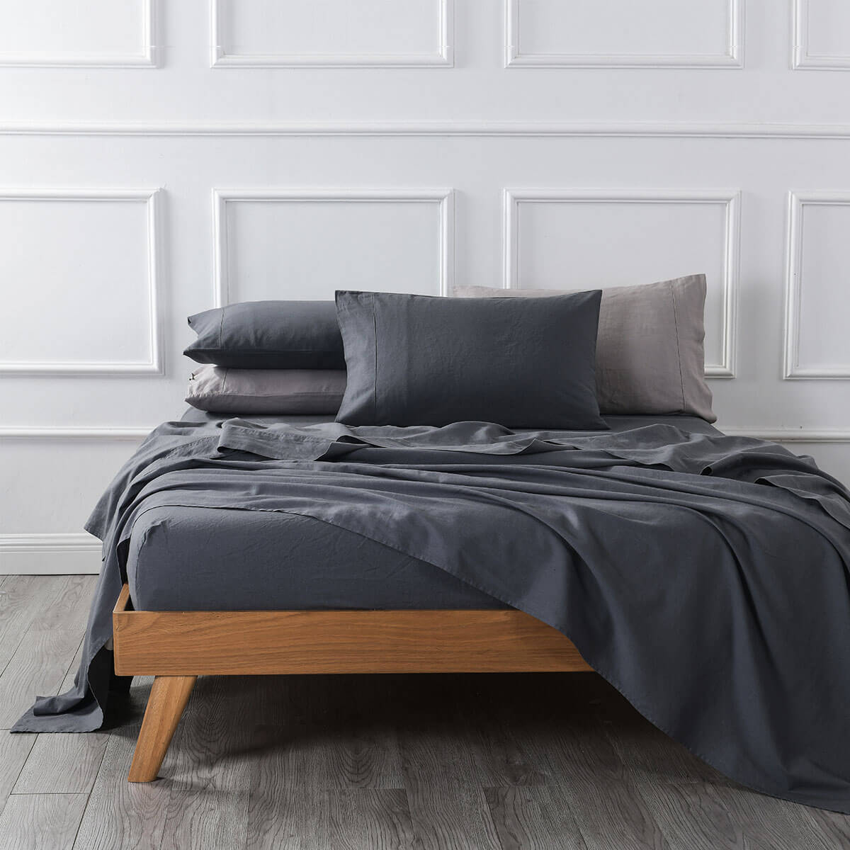 Pre-Washed Belgian Flax Linen Cotton Sheet Set - Image 10