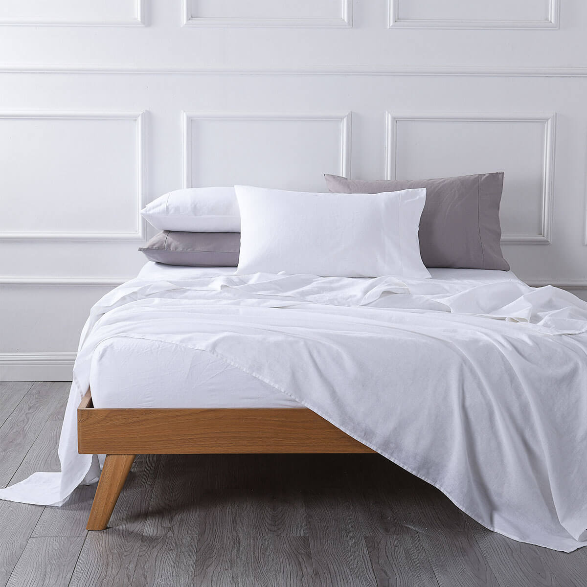 Pre-Washed Belgian Flax Linen Cotton Sheet Set - Image 13