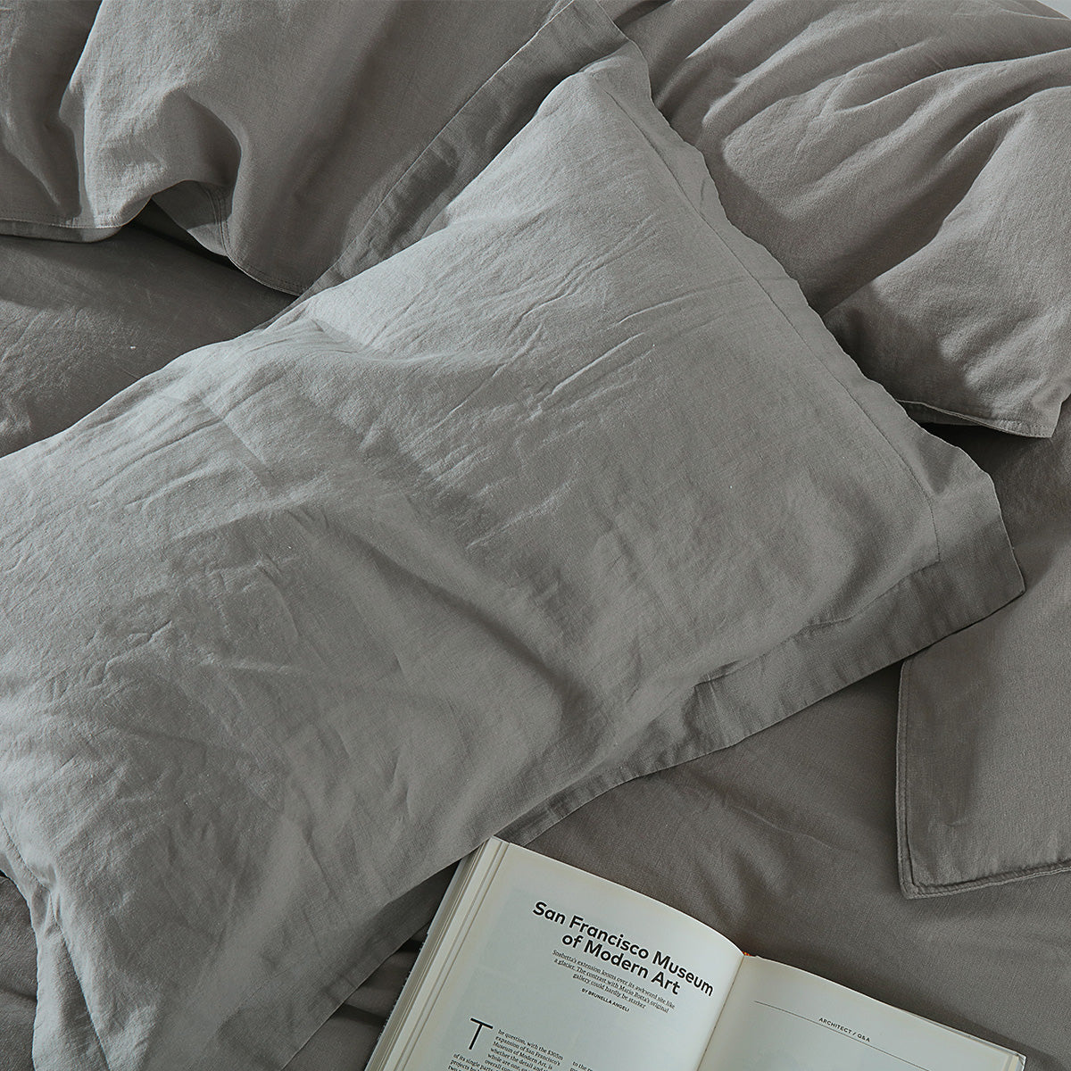 Pre-washed Belgian Flax Linen Cotton Duvet Cover Set - Image 2