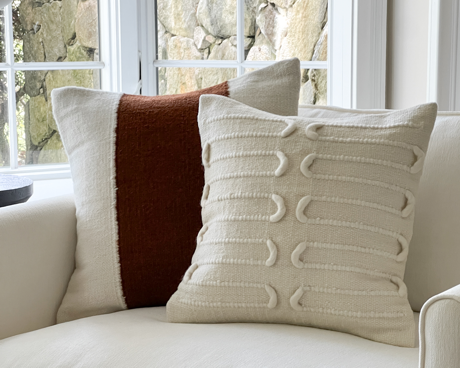 Loyola in Cherrywood. Wool Pillow Cover - Image 2