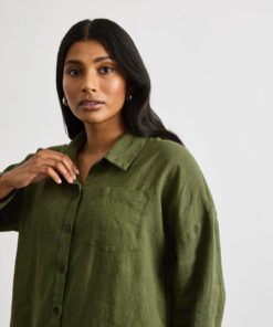 Lounge Long Sleeve Shirt in Olive