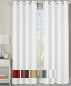Luxor Heavyweight 100% Cotton Room-Darkening Grommet Curtains Single Panel