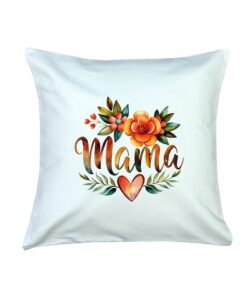 Mom Throw Pillow Cover 18 X 18 Inches 1000 Thread Count Cotton