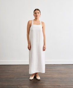 Boulevard Linen Maxi Dress in White
