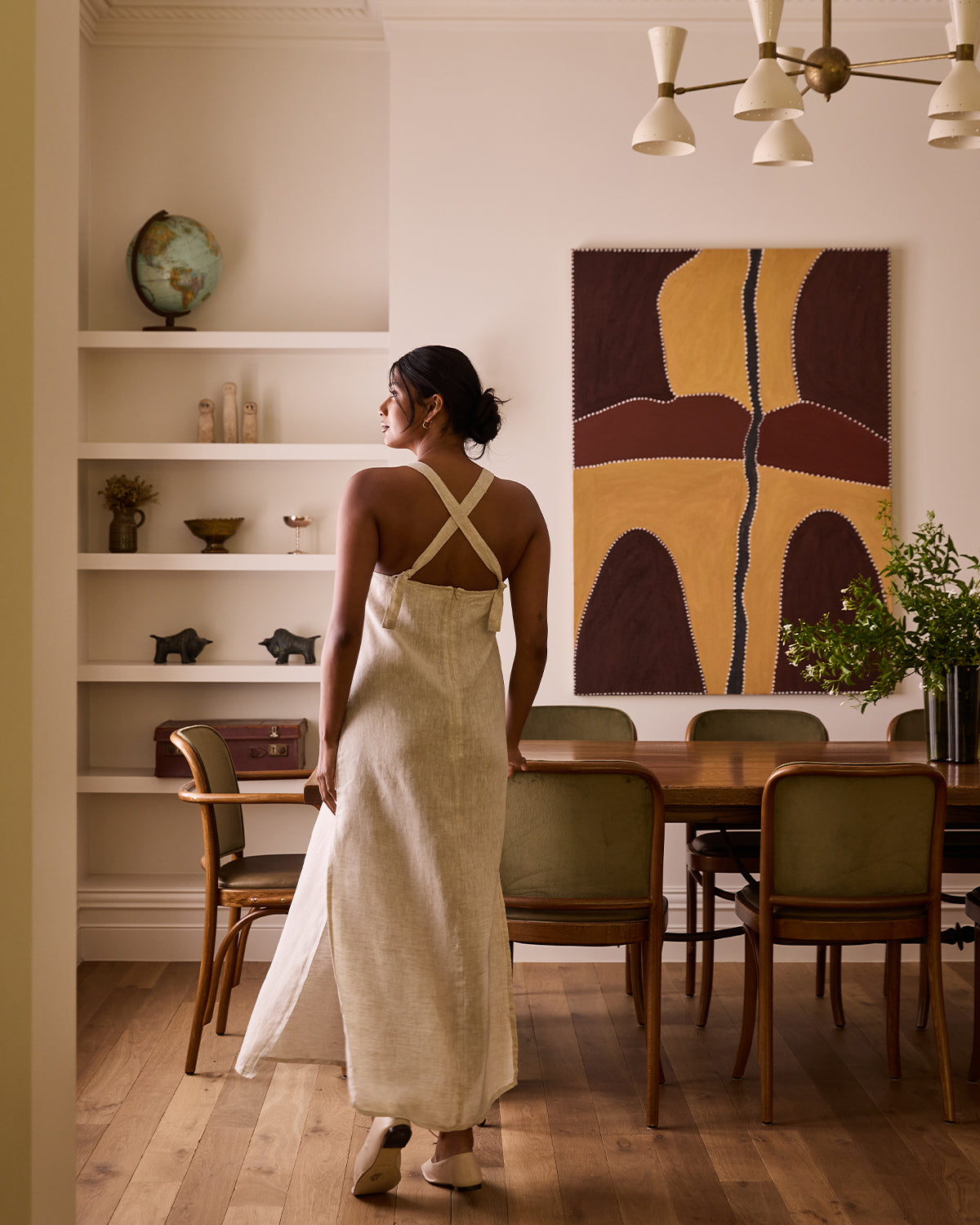 Boulevard Linen Maxi Dress in Oatmeal - Image 8